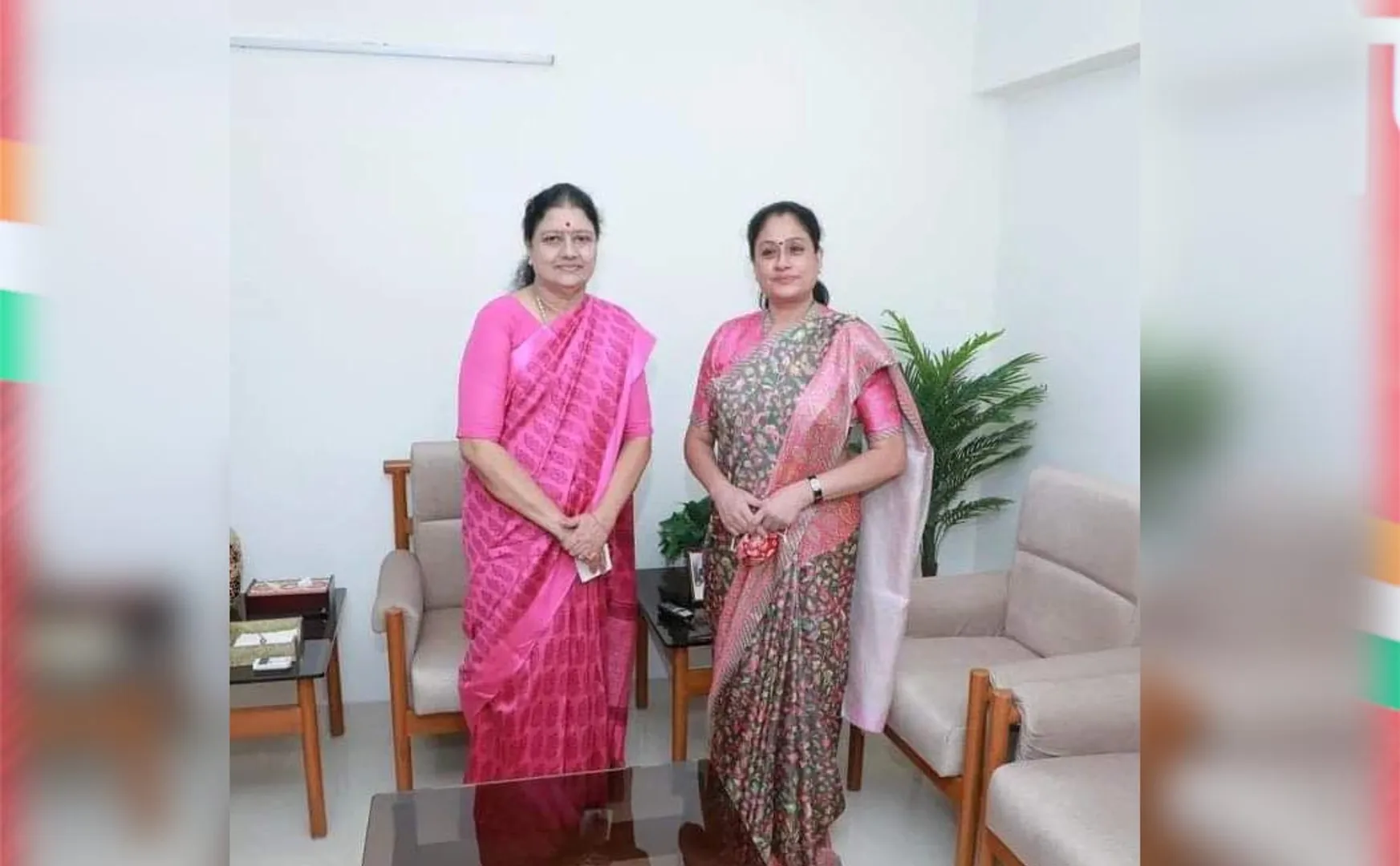 BJP executive Vijay Shanthi meets Sasikala in person!